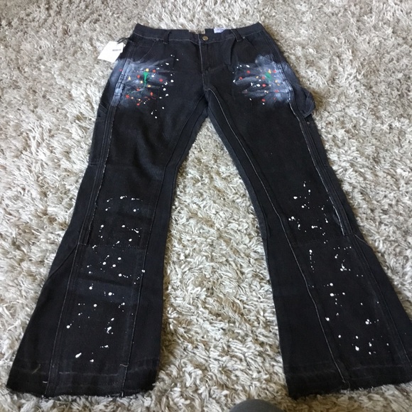 Gallery dept .Small Women's Black Jeans with Paint Splatter